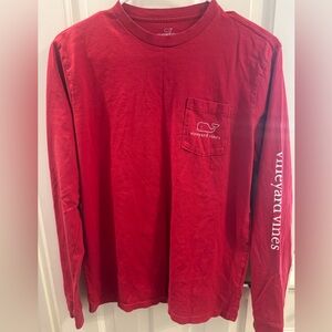 Vineyard Vines Boys Red Long Sleeve T-Shirt XL